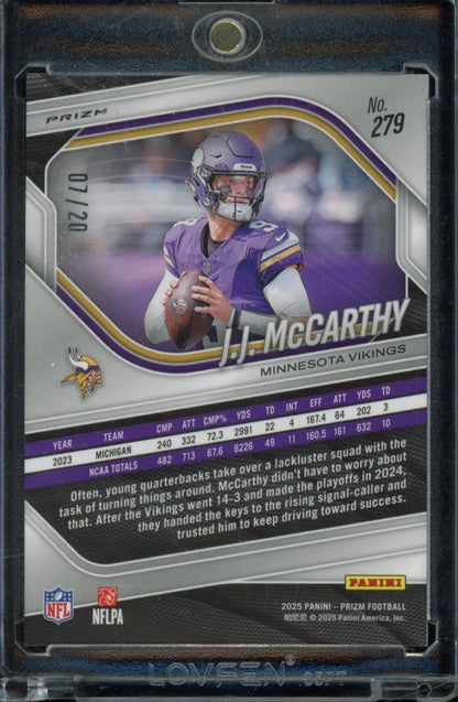 2025 Prizm JJ Mccarthy Red Choice /20