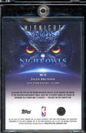 2025-26 Topps Midnight Jalen Brunson Night Owls /50
