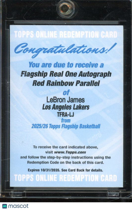 2025-26 Topps LeBron James Red Rainbow Parallel /5 Auto