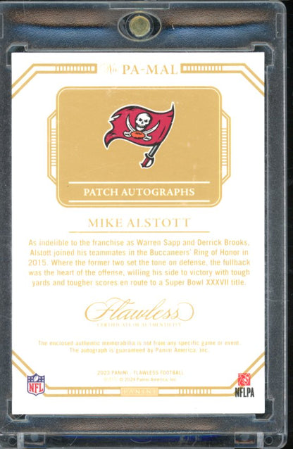 2023 Flawless Mike Alstott Patch Auto /20