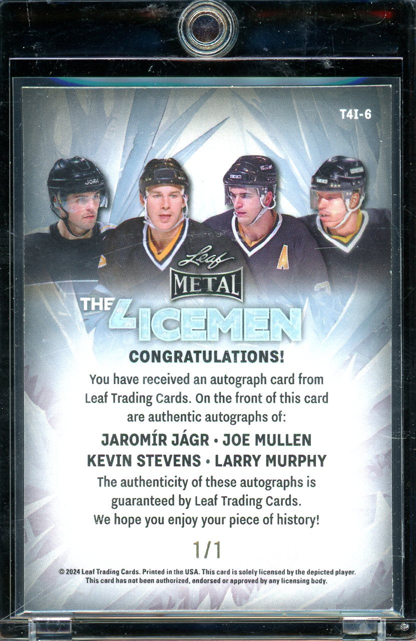 2024 Leaf Metal Jaromir Jagr/Mullen/Stevens/Murphy Quad Icemen Auto 1/1