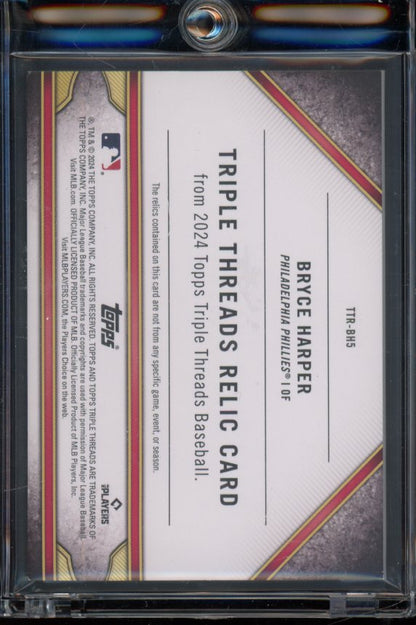 2024 Triple Threads Bryce Harper Game Used Patch /9