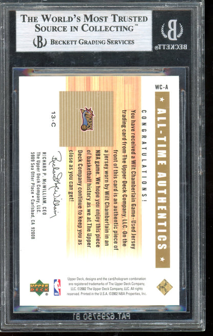 2002 Upper Deck Generations Wilt Chamberlain Jersey BGS 9