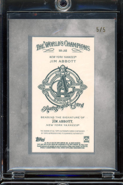 2024 Allen & Ginter X Jim Abbott Framed Auto 5/5