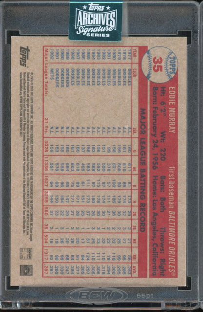 2024 Topps Archives Eddie Murray 1/1 Auto
