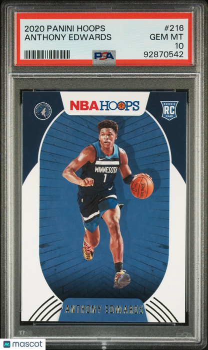 2020-21 Anthony Edwards Hoops Rookie PSA 10