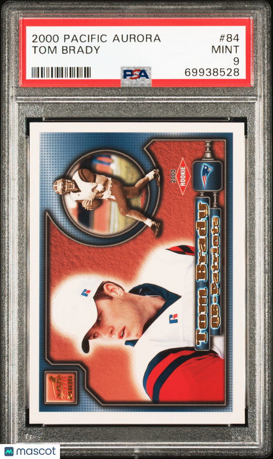 2000 Pacific Aurora Tom Brady Rookie PSA 9