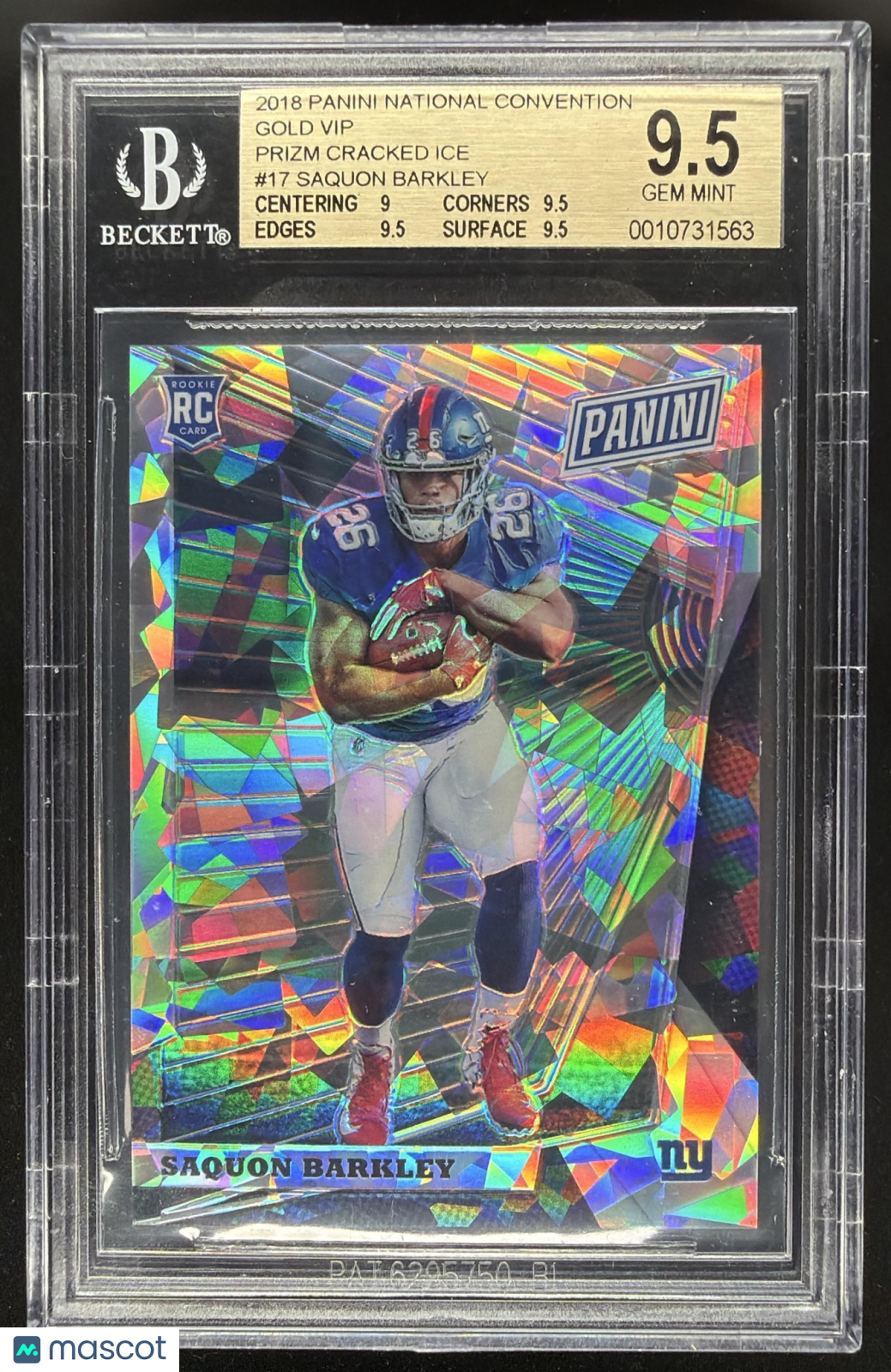 2018 Panini National Convention Saquon Barkley #17 Rc /50 BGS 9.5