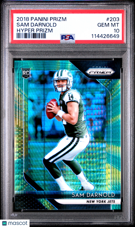 2018 Prizm Sam Darnold Hyper Rookie /275 PSA 10