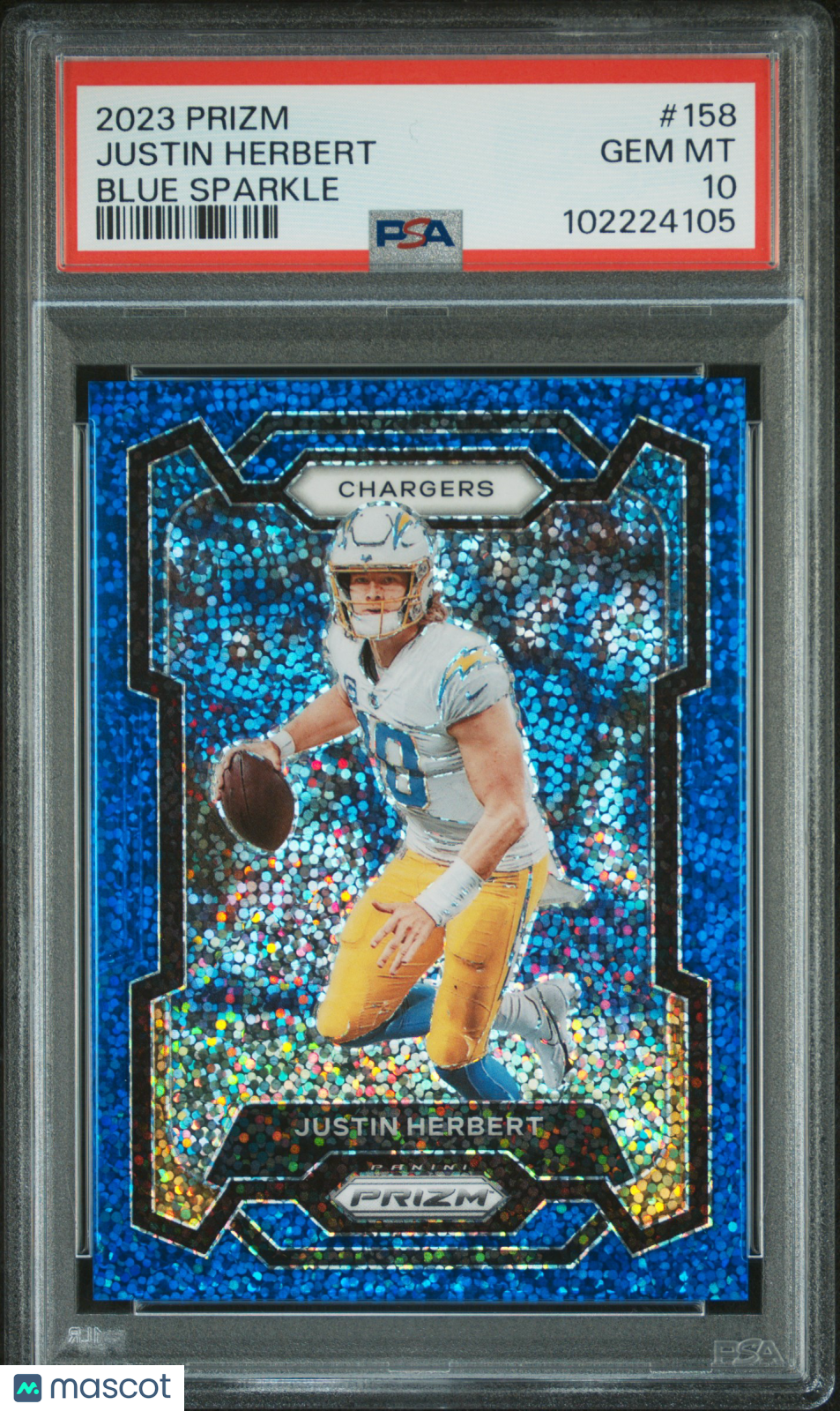 2023 Prizm Justin Herbert Blur Sparkle /96 PSA 10