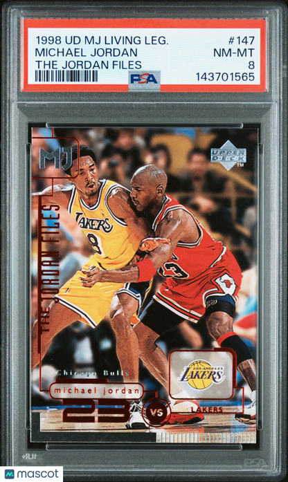 1998-99 Upper Deck Michael Jordan Living Legend The Jordan Files #147 PSA 8