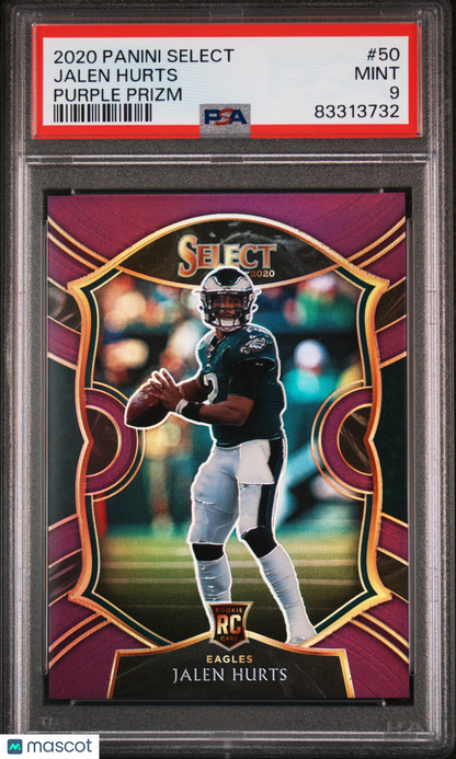 2020 Select Jalen Hurts Purple Rookie /75 PSA 9