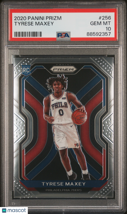 2020-21 Panini Prizm Tyrese Maxey #256 RC PSA 10