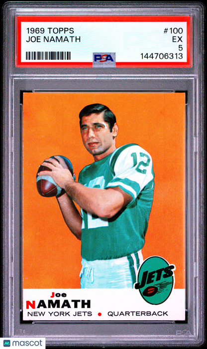 1969 Topps Joe Namath #100 PSA 5