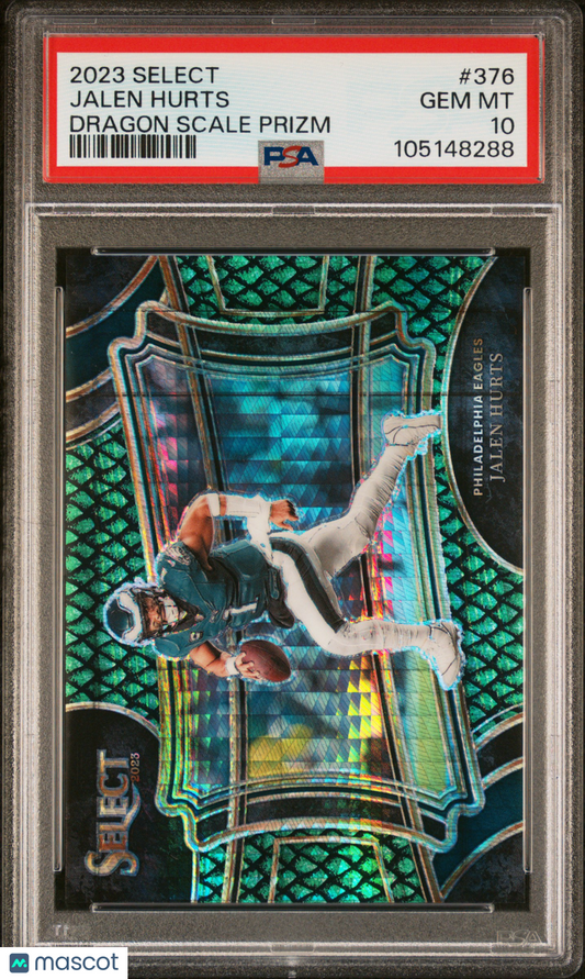 2023 Select Jalen Hurts Dragon Scale /70 Field Level PSA 10