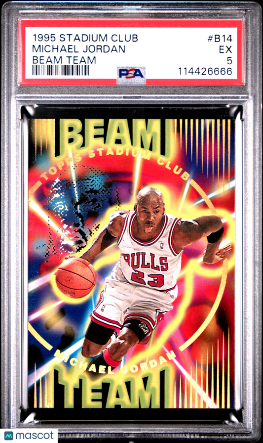 1995-96 Stadium Club Michael Jordan Beam Team PSA 5