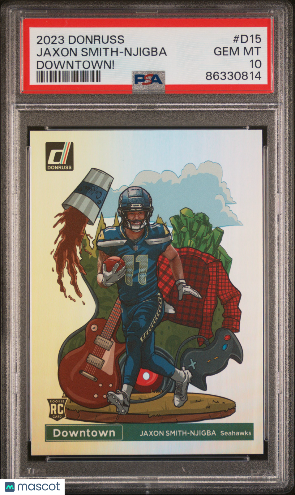 2023 Panini Donruss Jaxon Smith-Njigba #D-15 Downtown SSP RC PSA 10