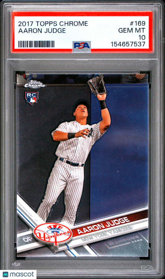 2017 Topps Chrome Aaron Judge #169 RC PSA 10