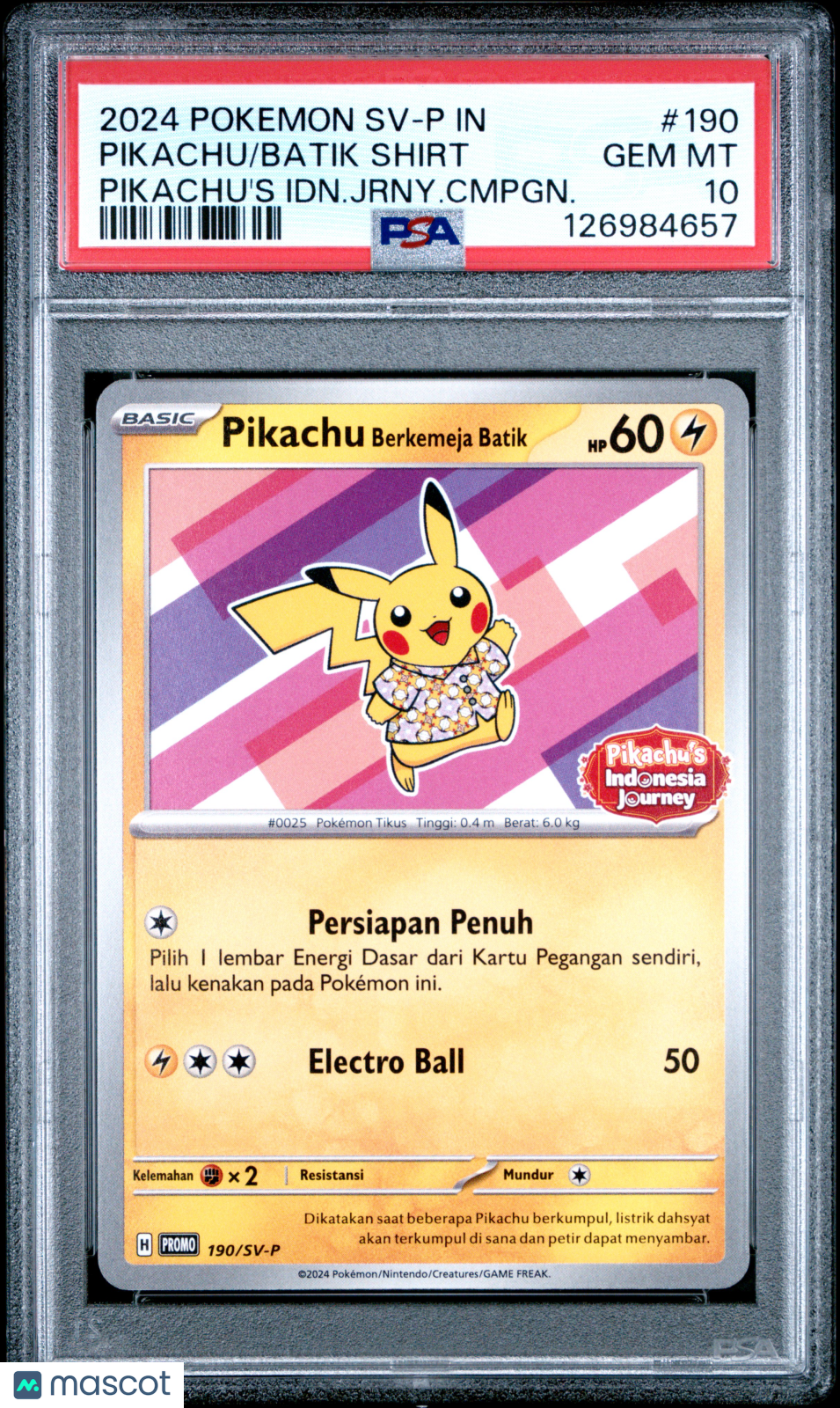 2023-25 Pokemon SV Black Star Promos Pikachu #101 2023 PSA 10