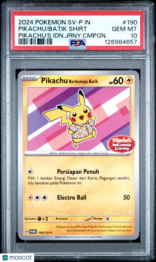 2023-25 Pokemon SV Black Star Promos Pikachu #101 2023 PSA 10
