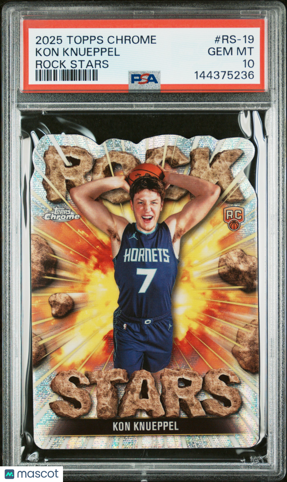 2025-26 Topps Chrome Kon Knueppel Rock Stars Rookie PSA 10