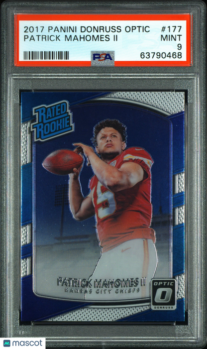2017 Panini Donruss Optic Patrick Mahomes II #177 PSA