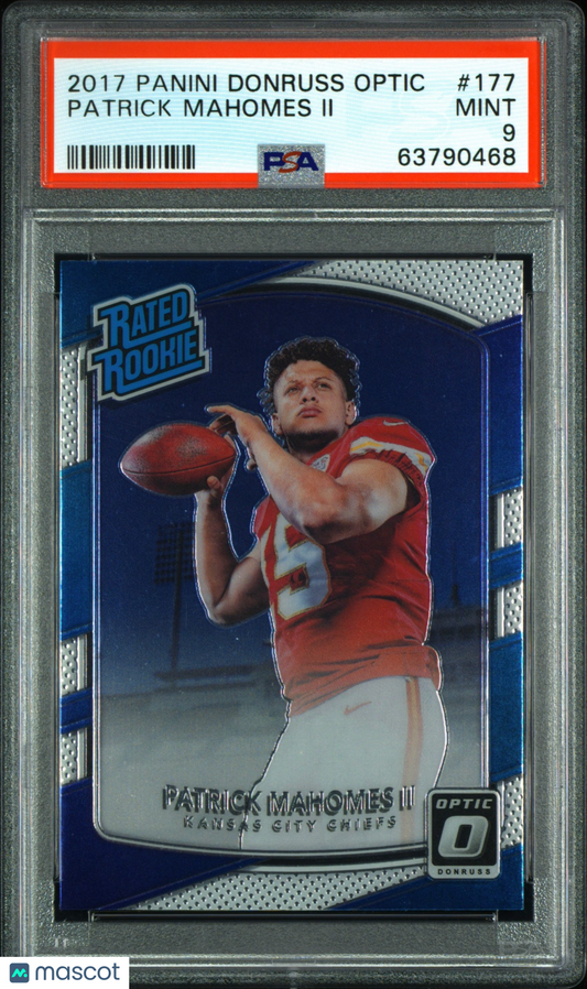 2017 Panini Donruss Optic Patrick Mahomes II #177 PSA