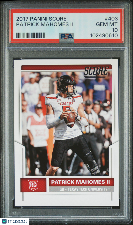2017 Score Patrick Mahomes Rookie PSA 10