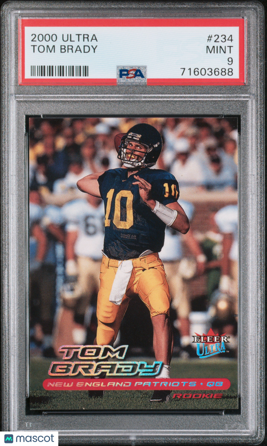 2000 Fleer Ultra Tom Brady Rookie PSA 9