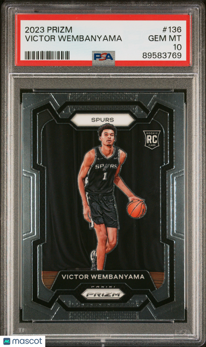 2023-24 Prizm Victor Wembanyama Rookie PSA 10
