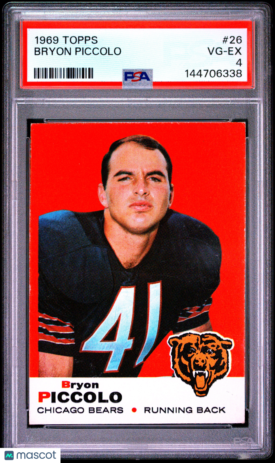 1969 Topps Brian Piccolo #26 RC PSA 4