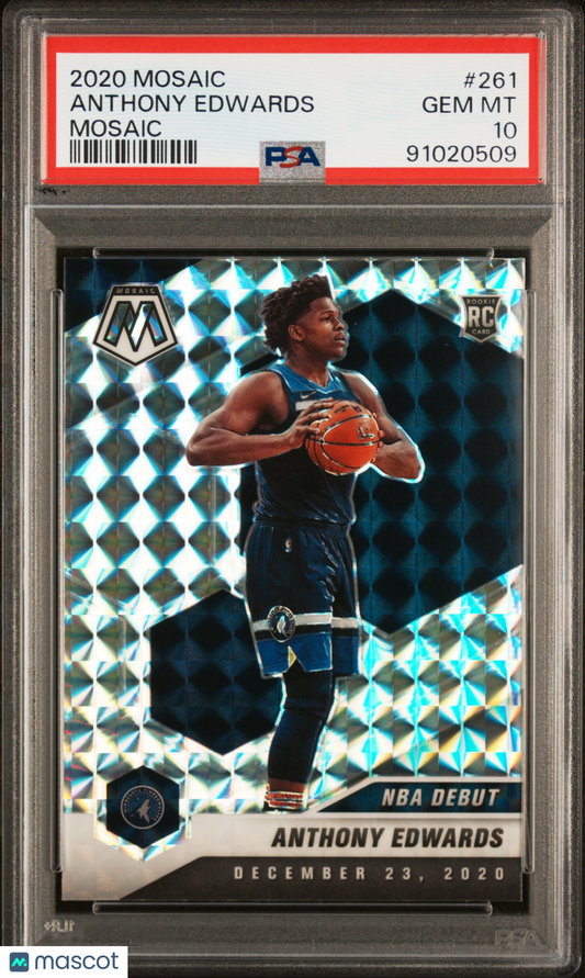 2020-21 Mosaic Anthony Edwards Mosaic Rookie PSA 10