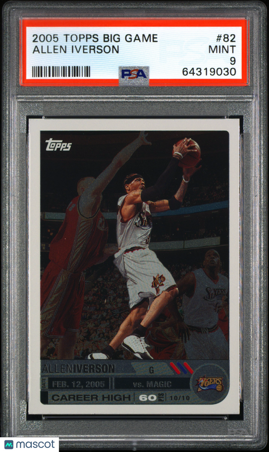 2005-06 Topps Big Game Allen Iverson /179 PSA 9