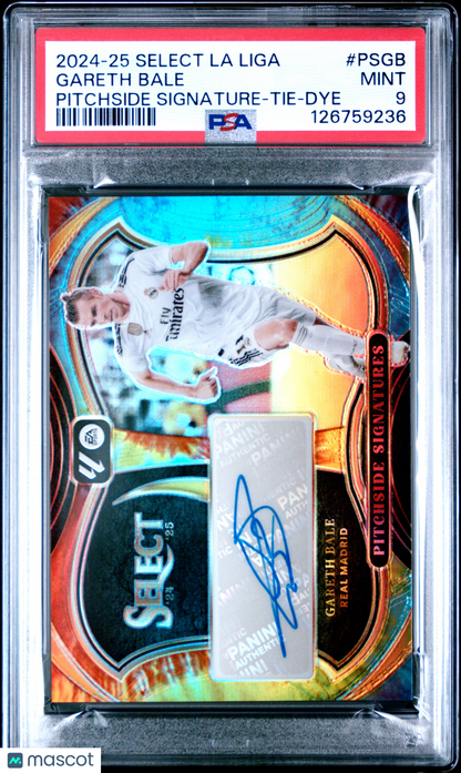 2024-25 Select La Liga Gareth Bale Tie Dye Auto PSA 9