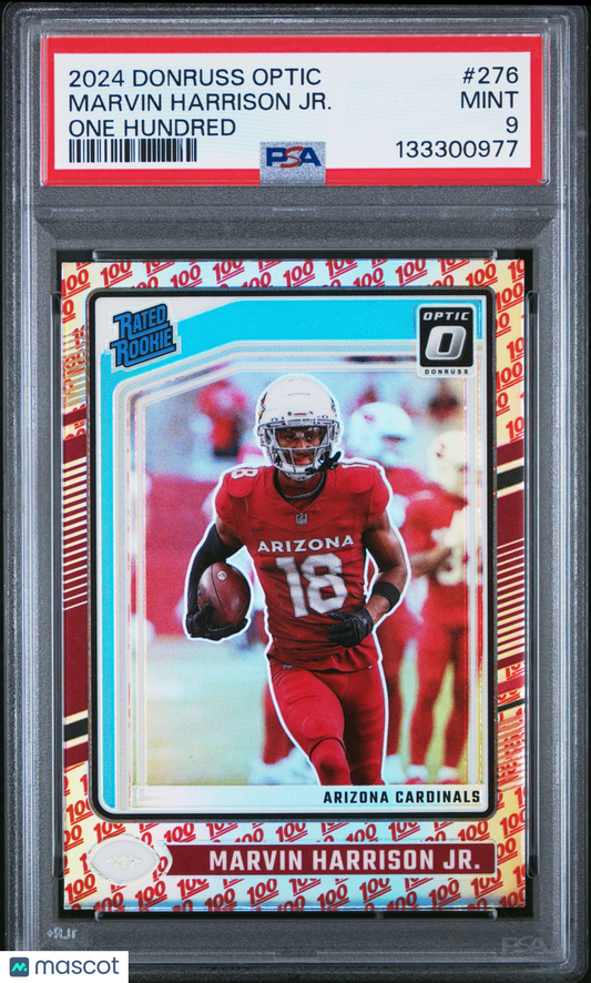 2024 Panini Optic Marvin Harrison Jr One Hundred Emoji PSA 9
