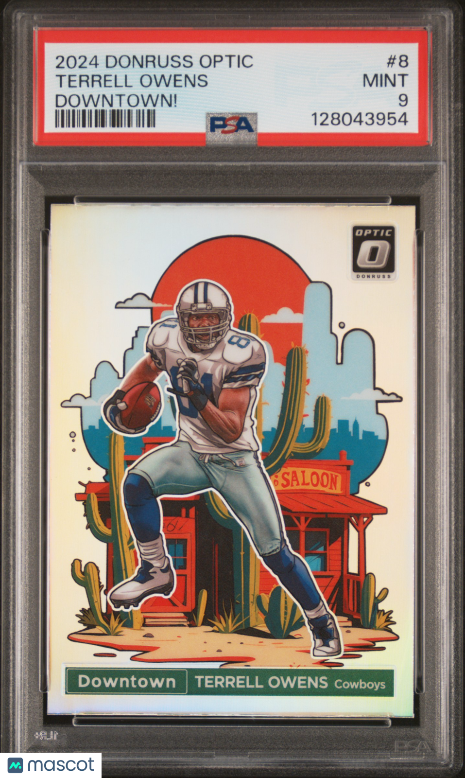 2024 Panini Donruss Optic Terrell Owens #8 Downtown Casehit PSA 9