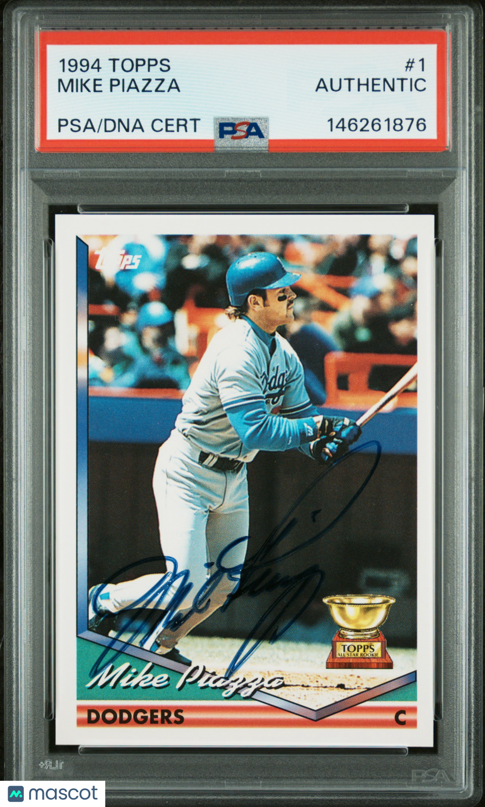 1994 Topps Mike Piazza #1 Auto PSA AUTH