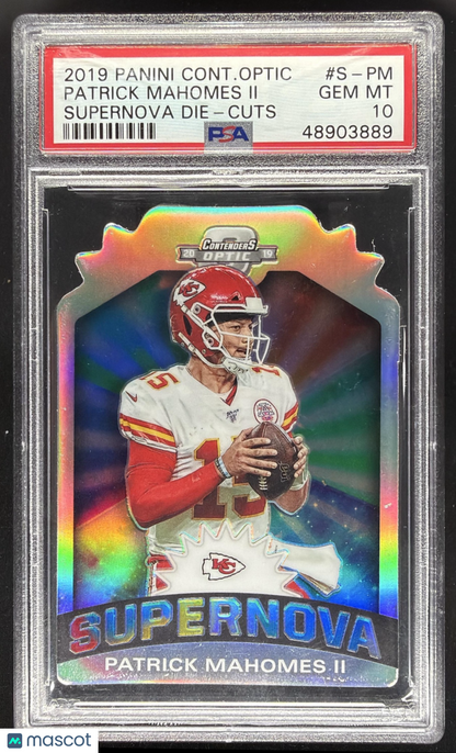 2019 Panini Optic Contenders Patirick Mahomes Supernova PSA 10