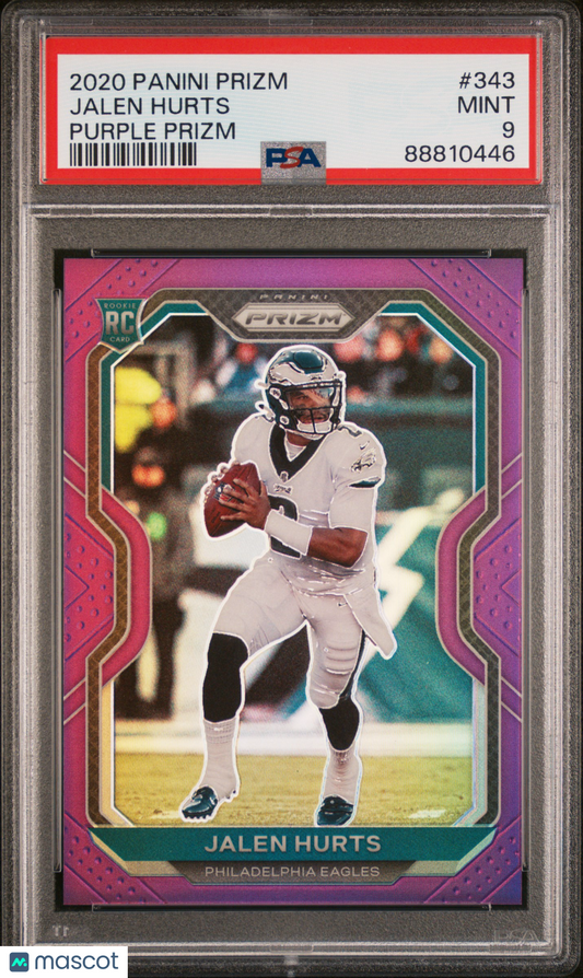 2020 Prizm Jalen Hurts Purple Rookie /125 PSA 9