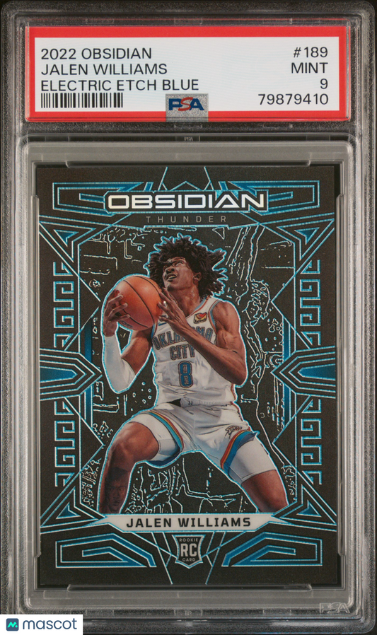 2022 Obsidian Jalen Williams Electric Etch Blue /30 Rookie PSA 9