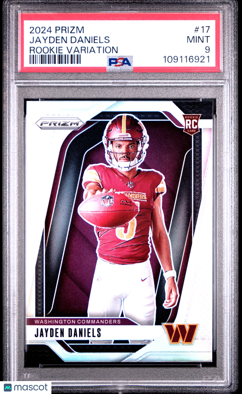 2024 Prizm Jayden Daniels Rookie Silver Variation PSA 9