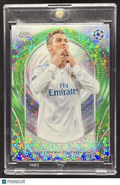 2024 Topps UEFA Club Cristiano Ronaldo #USC-28 Ultimate Stage Chrome Green /199