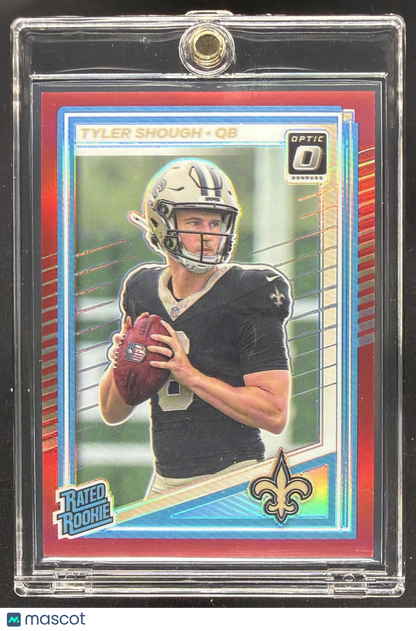 2025 Panini Donruss Optic Tyler Shough #223 Rated Rookie Red Prizm 24/149