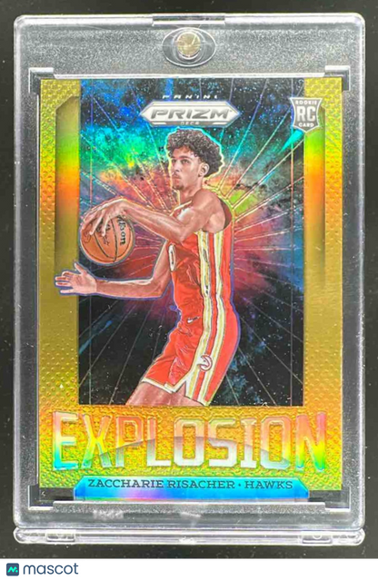 2024 Panini Prizm Deca Zaccharie Risacher #20 Explosion Gold Prizms /10 RC