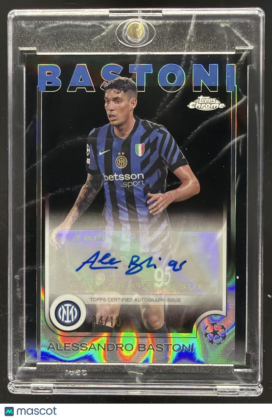 2024 Topps Chrome Sapphire UEFA Club Competitions Alessandro Bastoni Auto Black /10