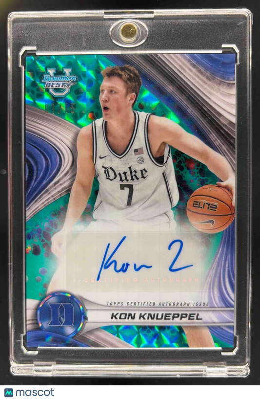 2024 Bowman's Best University Kon Knueppel #B24-KKN Best of Auto Aqua 1/15
