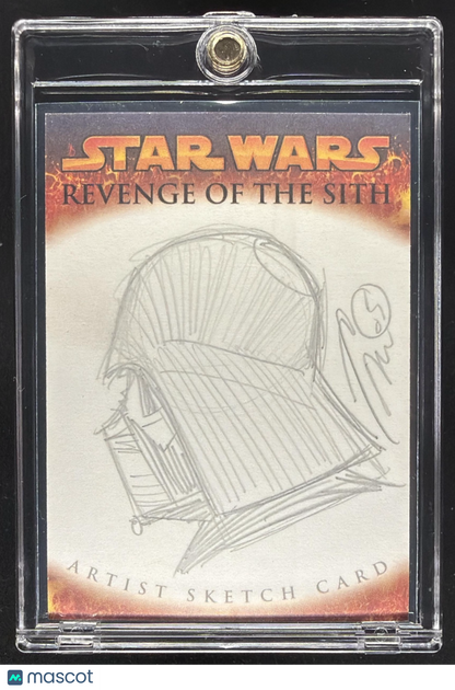 2005 Topps Revenge Of The Sith Sketch Card Darth Vader