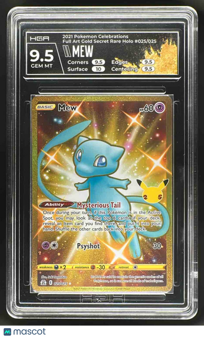 2021 Pokemon Sword & Shield Celebrations Mew #025/025 HGA 9.5