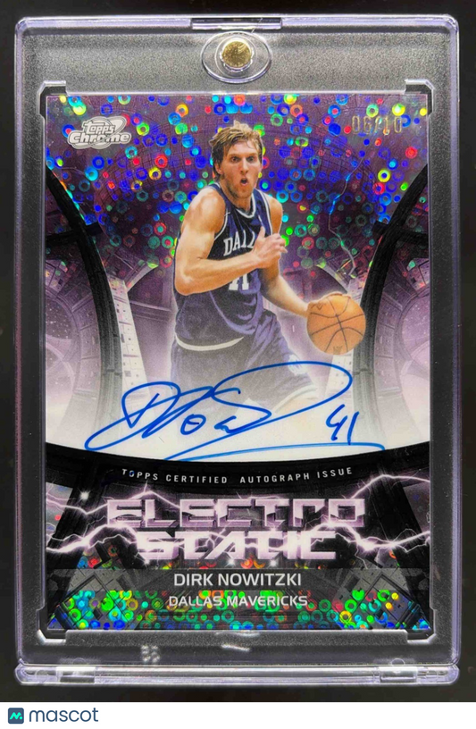 2025-26 Topps Cosmic Chrome Dirk Nowitzki #ESS-DN Electro Static Black /10 Auto