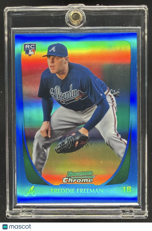 2011 Bowman Chrome Freddie Freeman #185 Blue Refractor 55/150 RC
